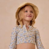Rylee + Cru Crop Rashguard Set Bloom