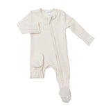 Angel Dear Ribbed Sugar Swizzle 2 Way Zipper Footie