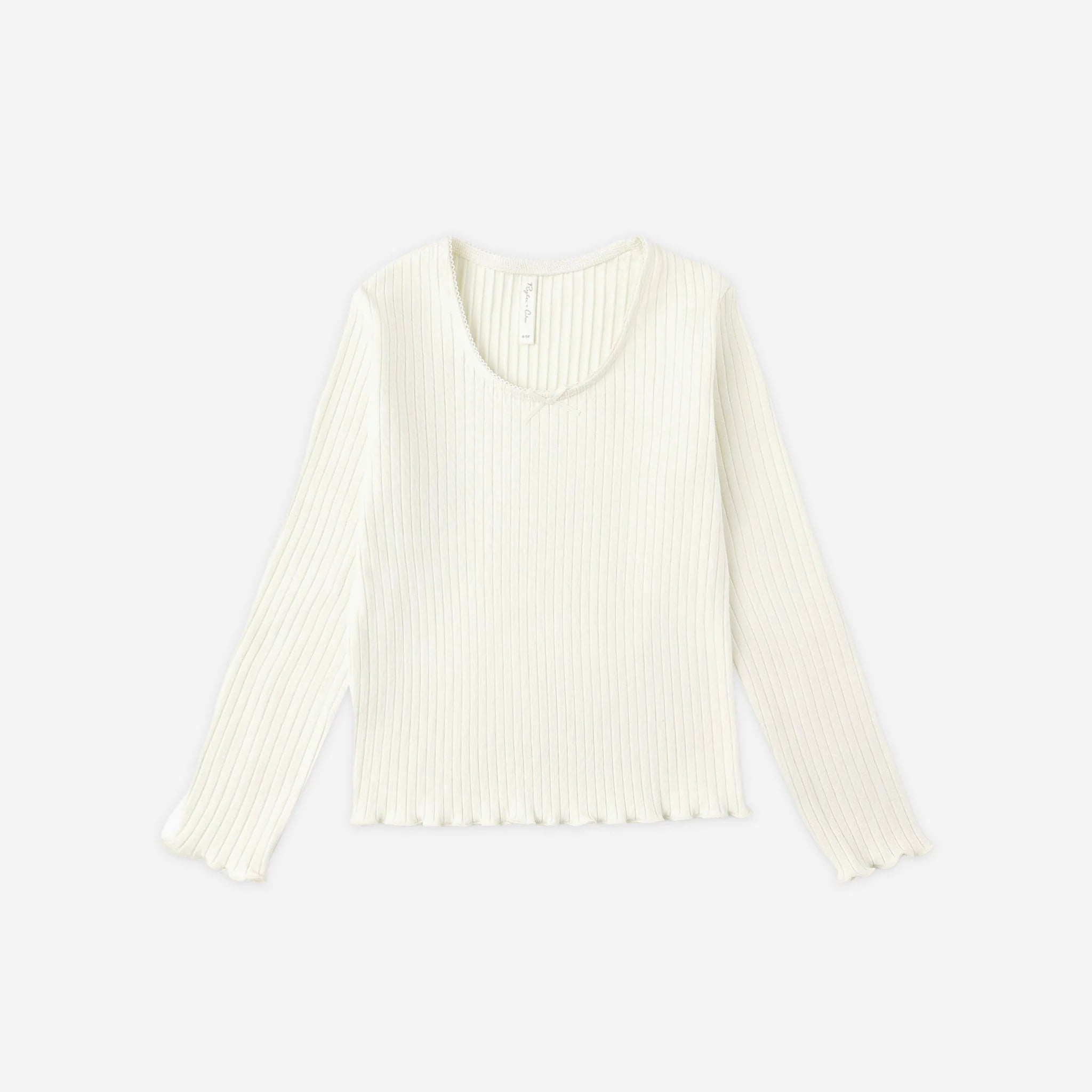 Rylee + Cru Ribbed Long Sleeve Top Ivory – Ready Set Grow