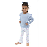 Angel Dear Ribbon Floral Fling Waffle Shirt and Flared Pant Set