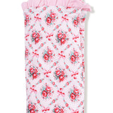 Angel Dear Rose Bow Lattice Ruffle Blanket 35x26
