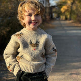 Me & Henry Rudy Sweater Beige Reindeer