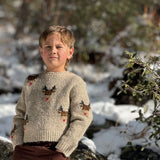 Me & Henry Rudy Sweater Beige Reindeer