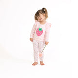 Angel Dear Strawberry French Terry Ruffle Sweatshirt and Leggings