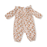 Angel Dear Prairie Calico Ruffle Sleeve Romper