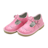 L'Amour F410 Ruthie Stitched Mary Jane Patent Malibu Pink