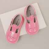 L'Amour F410 Ruthie Stitched Mary Jane Patent Malibu Pink