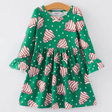 Rylee Faith Christmas Zebra Cake Swing Dress