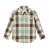 Me & Henry Atwood Woven Shirt Sage/Beige Large Plaid