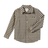 Me & Henry Atwood Woven Shirt Sage/Rust Stitch Plaid