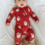 In My Jammers Santa Zipper Romper