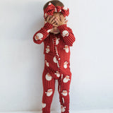 In My Jammers Santa Zipper Romper