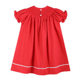 Lil Cactus Red Santa Sleigh Bishop Dress
