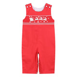 Lil Cactus Red Santa Sleigh Overalls