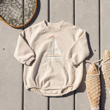 Rylee + Cru Crewneck Romper Set Sail