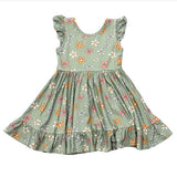 Babysprouts Girls Sleeveless Twirl Dress Sketched Daisy