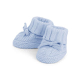 Mayoral 9167 Knit Baby Booties Sky Blue