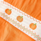 Rylee Faith Orange Pumpkin Smocked Jon Jon