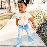 Bailey's Blossoms Sophie Denim Bell Bottoms Light Wash