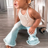 Bailey's Blossoms Sophie Denim Bell Bottoms Light Wash