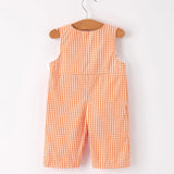 Rylee Faith Orange Gingham Spooky Smocked Jon Jon