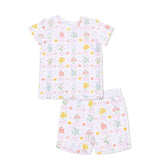 Angel Dear Spring Blooms Bow Trellis Loungewear Short Set