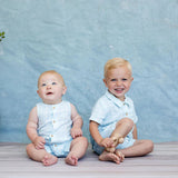 Remi & Capri Ancel Romper Icy Horizon Plaid