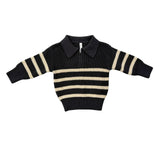 Babysprouts Boys Striped Zip Up Sweater Woodland Moss Stripe