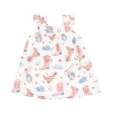 Angel Dear Cowboy Boots Pink Sundress