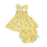 Angel Dear Sunny Lemons Ruffle- Smocked Top and Diaper Cover