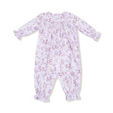 Angel Dear Sweet Dream Floral Smocked Long Sleeve Romper