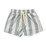 Babysprouts Boys Swim Shorts Aqua Grey Stripe