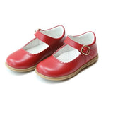 L'Amour Chloe Scalloped Mary Jane Red
