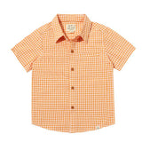 Me & Henry Newport Woven Shirt Tangerine/White Plaid
