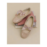 L'Amour Amelia Bow Flat Patent Taupe