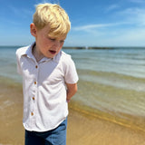 Me & Henry Tiller Jersey Shirt Beige/White