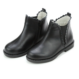 L'Amour Nicola Scalloped Chelsea Boot Black