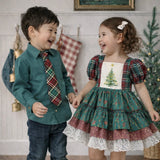 Be Girl A Vintage Noel Buttondown Top Teal - Pre-Order