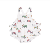 Angel Dear Tractor and Friends Ruffle Sunsuit