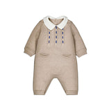 Mayoral 2601 Tricot Romper Heathered Mocha