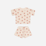 Quincy Mae Waffle Tee & Short Set Tulips