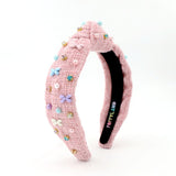 Poppyland Tweed Bow Multi Hard Headband