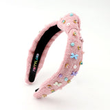 Poppyland Tweed Bow Multi Hard Headband