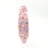 Poppyland Tweed Bow Multi Hard Headband