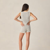 Rylee + Cru Teen Knit Vest Set Marine Stripe
