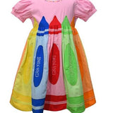 Cotton Kids Pink Crayon Dress
