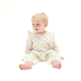 Angel Dear Western Sunflower Ruffle Sleeve Romper