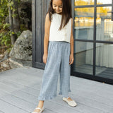 Rylee + Cru Wide Leg Pant Marine Gingham