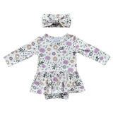 Babysprouts Girl's Bodysuit Dress Set Winter Floral