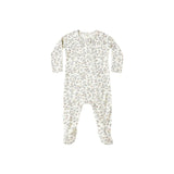 Quincy Mae Bamboo Zip Footie Woodland